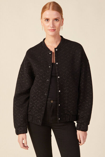 Gilet teddy oversize noir femme