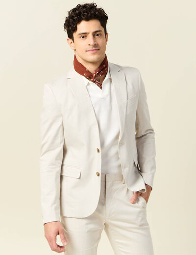 Veste blazer cintré sable homme