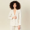 Veste blazer manches longues blanc femme