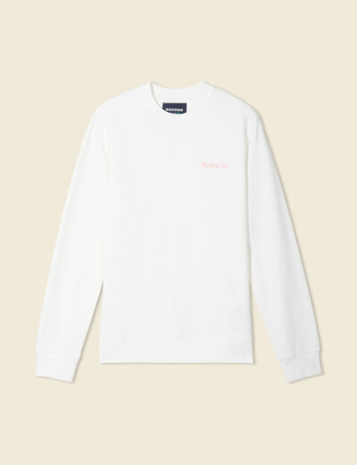 Sweat manches longues ecru homme