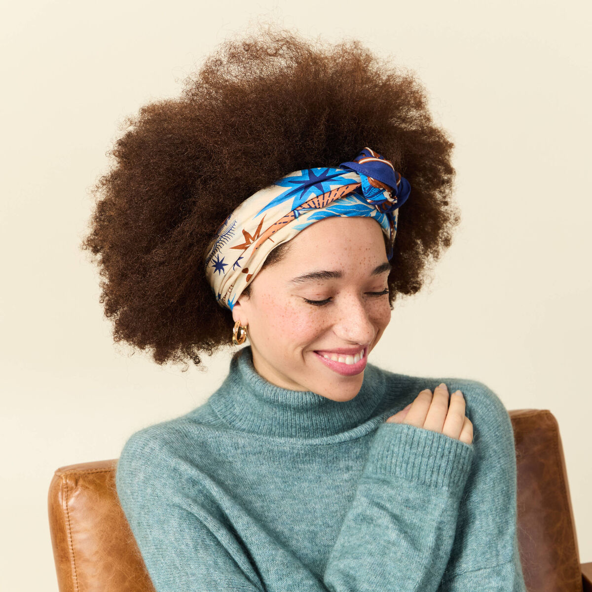 Foulard ecru femme