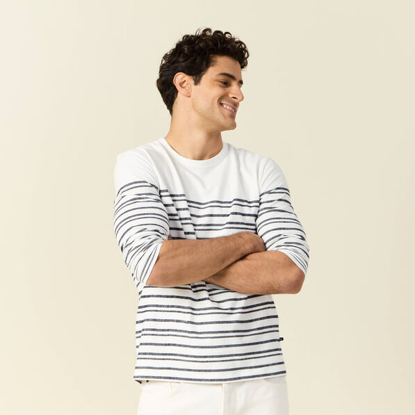 t shirt manches longues ecru homme T-shirt manches longues ecru homme