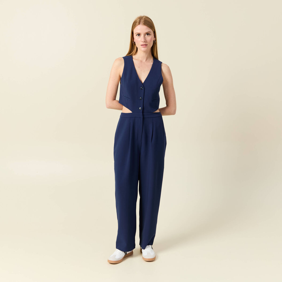 Combinaison éco-responsable bleu marine femme