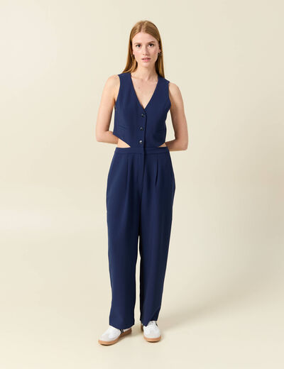 Combinaison éco-responsable bleu marine femme