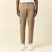 Pantalon chino stretch taupe homme