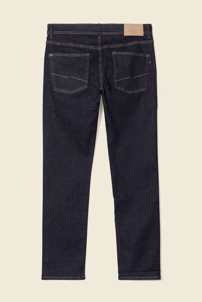 Jeans straight denim brut clean homme