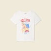 T-shirt manches courtes ecru femme