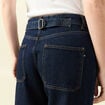 Jeans wide large taille haute denim brut rinse femme