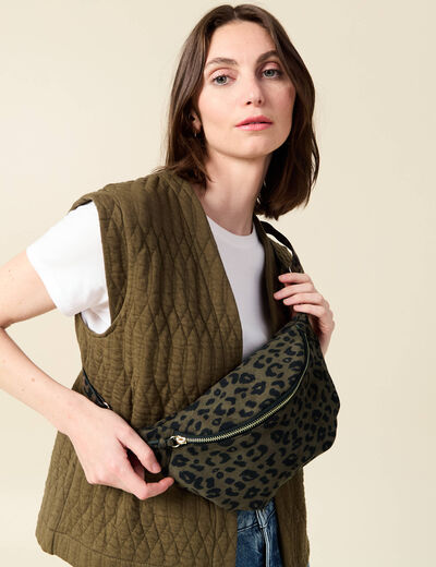 Sac banane vert kaki femme