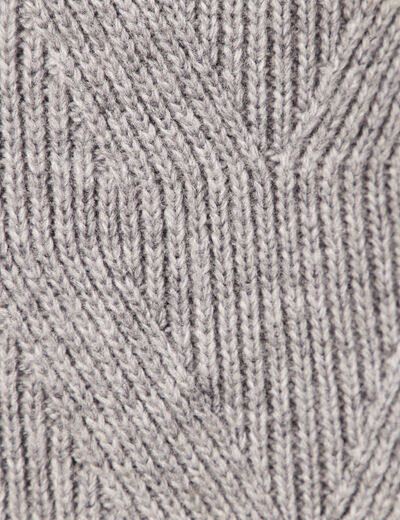 Pull manches longues gris homme