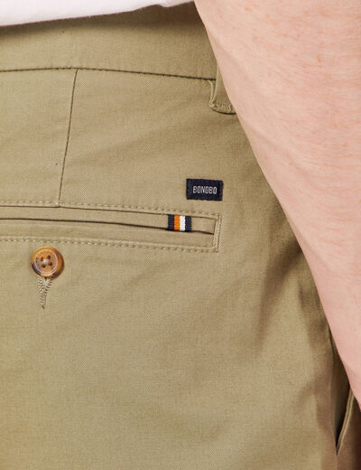Pantalon slim Instinct chino vert kaki homme