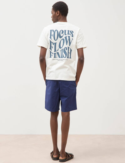T-shirt en coton ecru homme