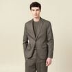 Blazer manches longues col classique vert fonc&eacute; homme