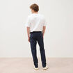 Pantalon straight longueur 32 ceinture bleu marine homme