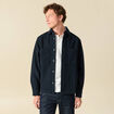 Surchemise oversize col classique bleu marine homme