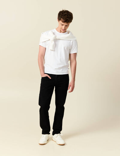 Jeans straight éco-responsable denim noir homme