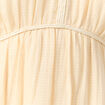 Robe longue empire col en V creme femme