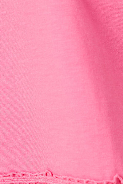 Débardeur bretelles larges rose fushia femme