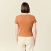 T-shirt manches courtes terracotta femme