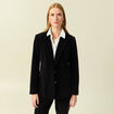 Veste blazer velours noir femme