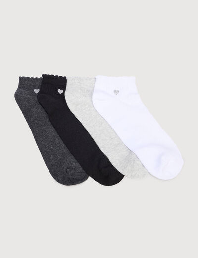 Lot de 4 paires de chaussettes noir femme