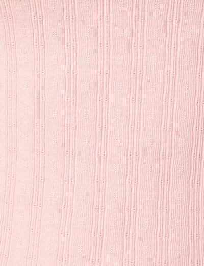 T-shirt manches courtes rose poudrée femme