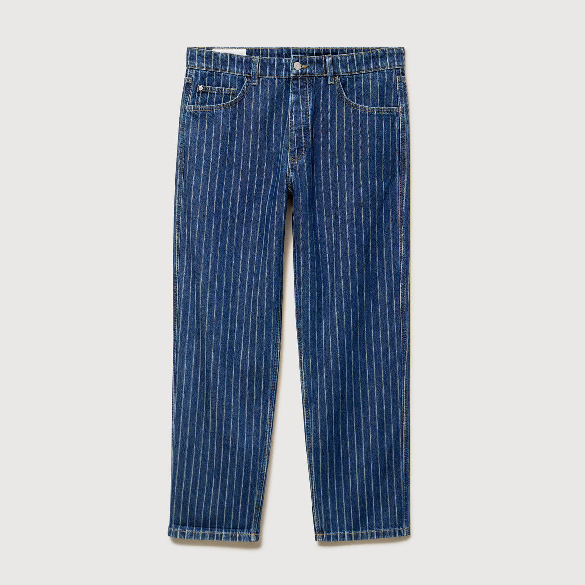 Jeans large ray&eacute; longueur 32 denim stone homme