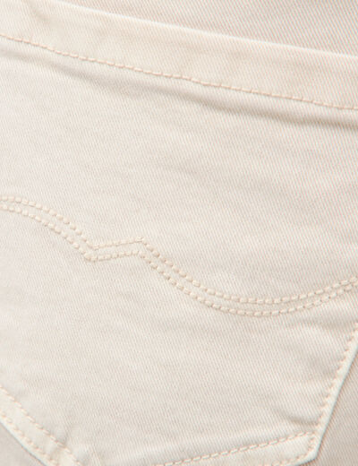 Short mom taille haute denim blanc femme