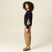 Sweat manches longues brodé noir femme