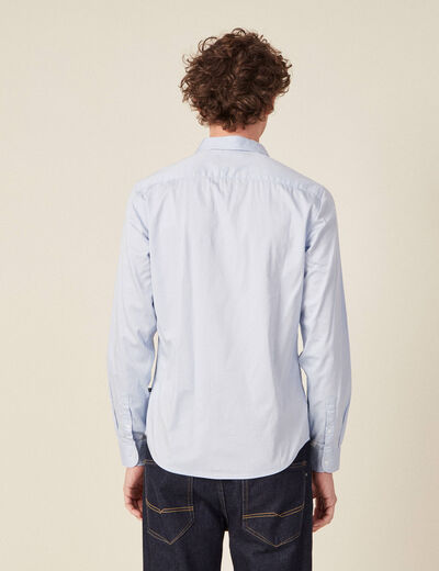 Chemise manches longues bleu clair homme
