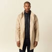 Trench mi-long col montant beige homme