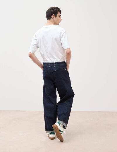 Jeans loose longueur 32 denim brut clean homme
