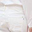 Jeans girlfriend taille haute denim blanc femme
