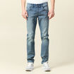 Jeans straight 5 poches denim dirty homme