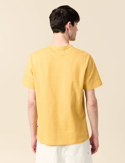 T-shirt manches courtes jaune moutarde homme