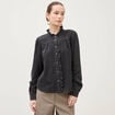 Chemise en jeans manches longues denim noir femme