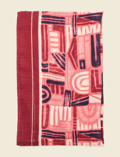 Foulard rouge foncé femme