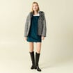 Robe sans manches en velours bleu canard femme