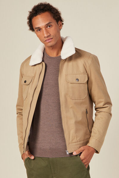 Blouson éco-responsable beige homme