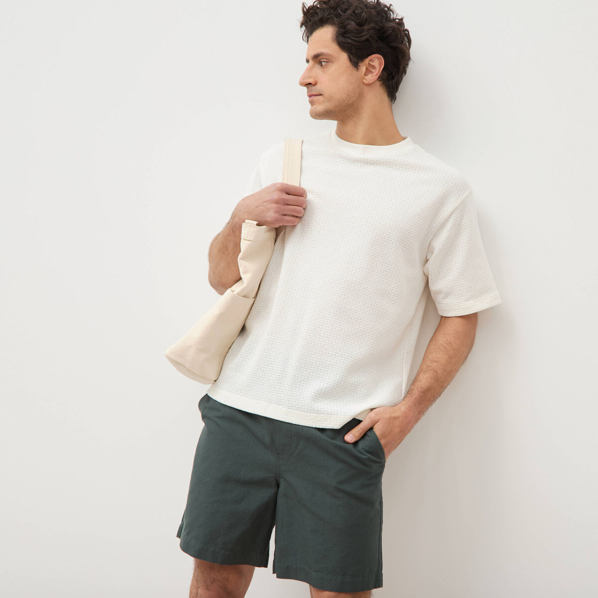 Bermuda vert kaki homme