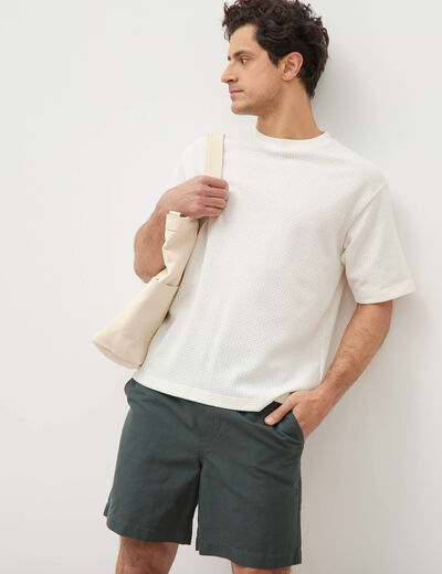 Bermuda vert kaki homme