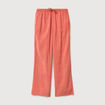 Pantalon large taille standard fluide rouge fonc&eacute; femme