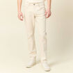 Jeans regular 5 poches denim beige homme