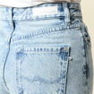 Jeans slouchy taille haute en coton denim bleach femme
