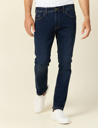 Jeans slim éco-responsable denim brut homme
