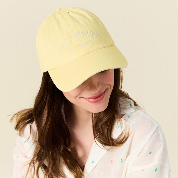 casquette brodee jaune fluo femme Casquette brodée jaune fluo femme