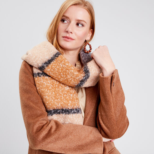 echarpe marron cognac femme Écharpe marron cognac femme