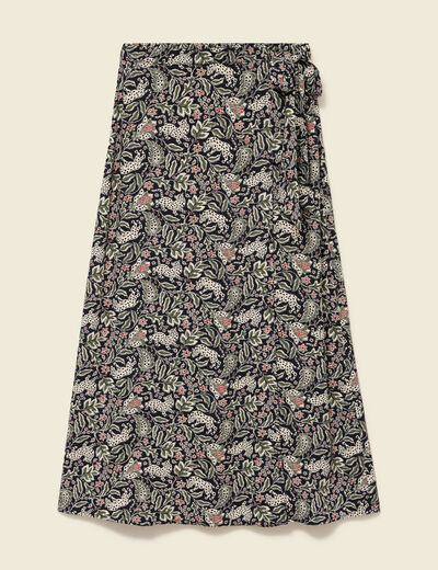 Jupe fluide noir femme