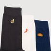 Lot de 3 paires chaussettes hautes vert kaki homme