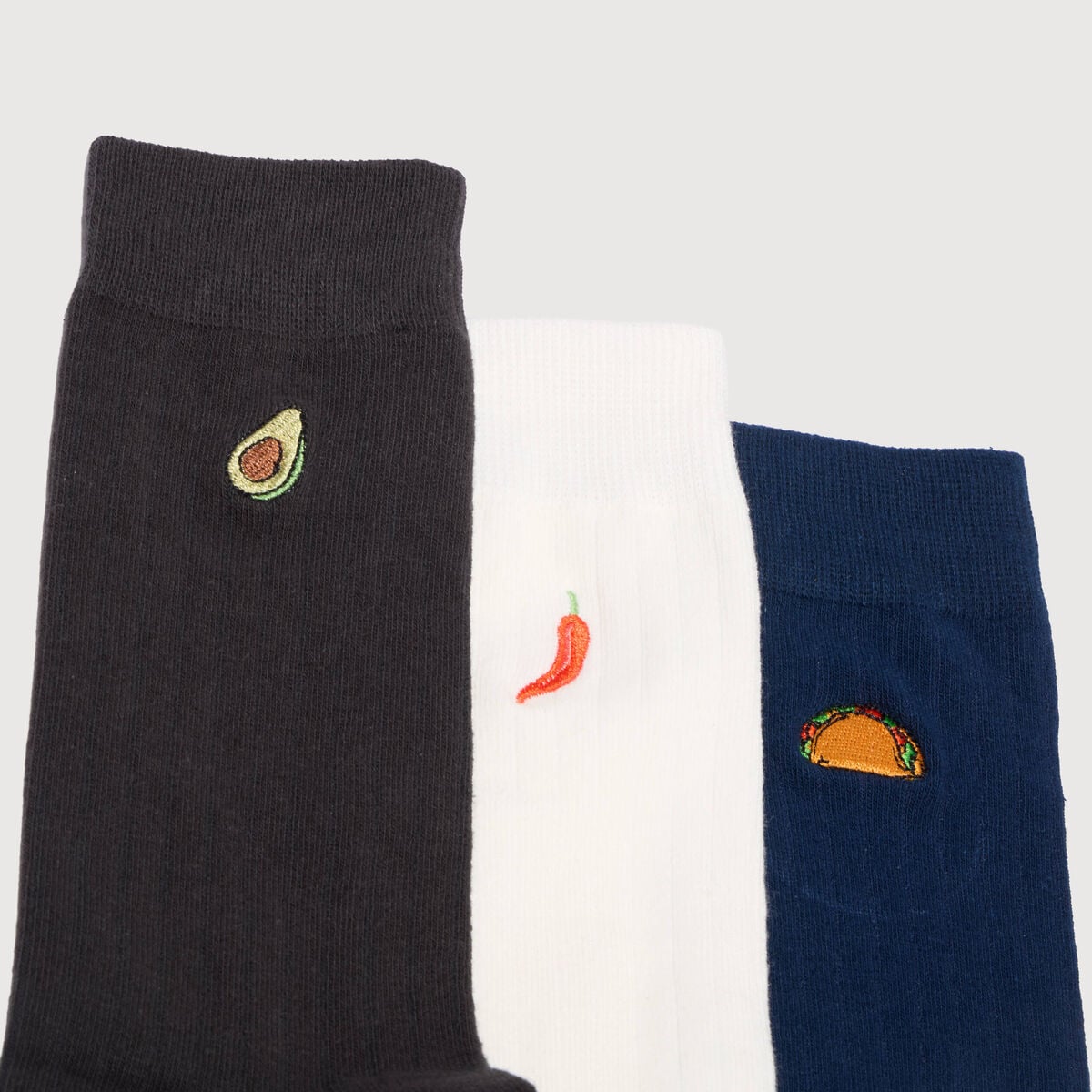 Lot de 3 paires chaussettes hautes vert kaki homme